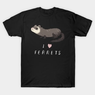 i love ferrets shirt / i heart ferrets shirt T-Shirt